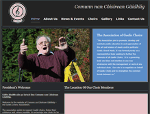 Tablet Screenshot of gaelicchoirs.org.uk
